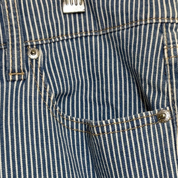 Dyndnm Kate womens Blue Striped Jeans, size 31 - Picture 6 of 12